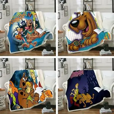 £21.59 • Buy Cartoon Scooby Doo 3D Printed Sherpa Blanket Warm Soft Sofa Bed Throw Fleece 