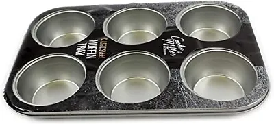 6 Deep Cup Non Stick Muffin Fairy Cake Baking Tray Tin Yorkshire Pudding Pies 1 • £5.50