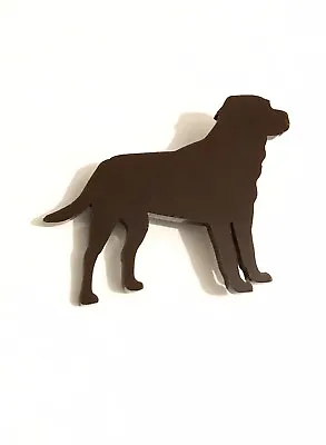 Labrador Brooch Badge Pin Scarf Fastener In Chocolate Brown  • £3