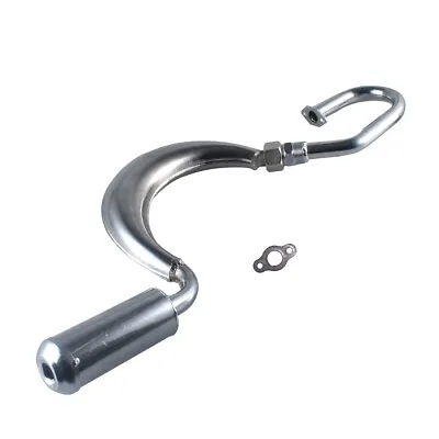 Silver Pipe Exhaust Muffler For 50cc 80cc Bike Gas Engine Motor Parts • $39.99