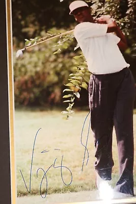 PHOTO AUTOGRAPHED Vijay Singh PGA Golfer 8x10 Framed Swinging Golf Club Fairway • $94.95