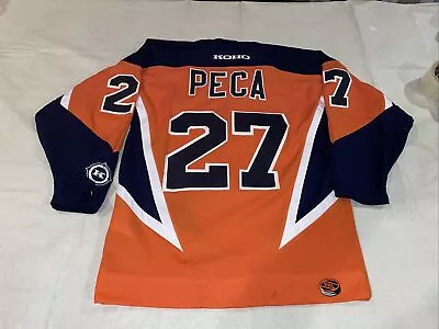 Youth L/xl Michael Peca New York Islanders Michael Peca Jersey Orange KOHO Euc • $40