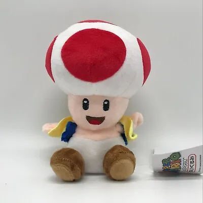 New Super Mario Bros. Red Toad Mushroom Soft Plush Toy Stuffed Doll Gift 7   • £6.69