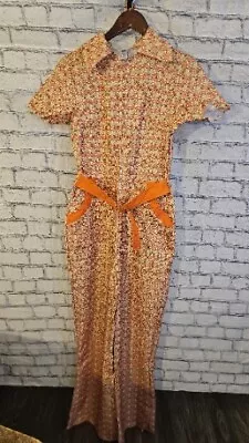 Ladies 70s 60s Authentic Chic Costume Retro Hippie Disco Jumpsuit SIZE S NWOT • $15