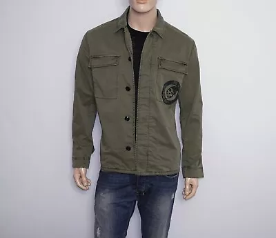 $498 NEW John Varvatos Misfits Field Jacket In Olive Size Medium Cotton  • $257.21