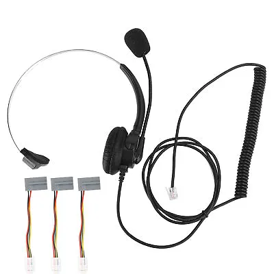 Telephone Monaural Headset Landline Phone Headphone With Mic For Home Use GFL • £13.87