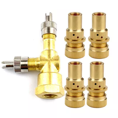 TPMS Valve Tee Adapter 3-way Pure Copper Yellow For Motorcycles Auto Car Part • $19.55