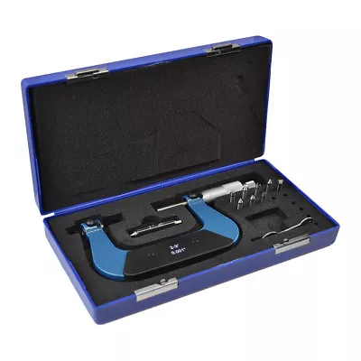 2-3  Range Screw Thread Micrometer Kit With 4 Anvils 0.001'' Grad • $78.50