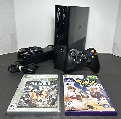 $99 • Buy Microsoft Xbox 360 E 250GB Console Bundle Cords Controller & Games Tested