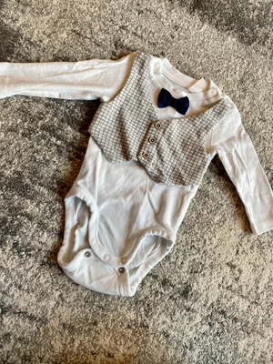 £0.99 • Buy Baby Boy Suit Style Long Sleeve Vest Waistcoat Boy Shirt Bodysuit Up To 1 Month 