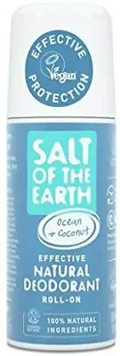 Salt Of The Earth Natural Deodorant Roll On Ocean Coconut Vegan Long Lasting Pr • £8.01