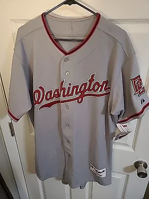 Washington Nationals Authentic Majestic Road Jersey Size 48 • $89.99