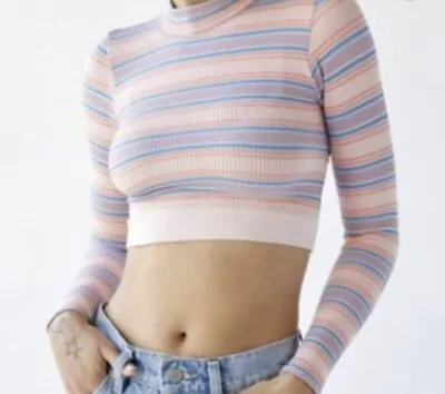 $22.22 • Buy NWT Urban Outfitters Out From Under Dominique Mock Neck Crop Top - Size XS / S