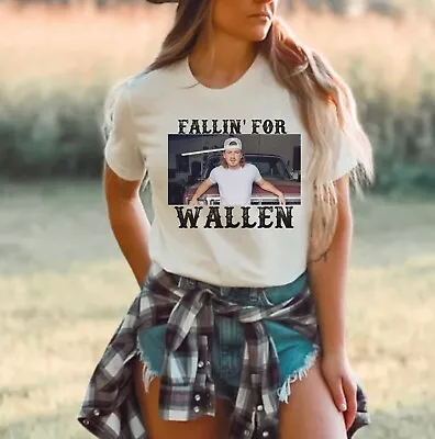 Falling For Wallen Country Western Adult T Shirt New White • $19.99