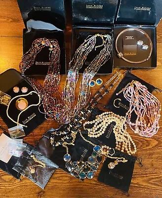 $57.79 • Buy ALL JOAN RIVERS Necklaces Earrings Jewelry Lot Costume Rhinestone Collection