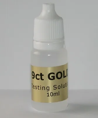 £7.99 • Buy 10ml 9ct Gold Tester Spot On Testing Solution Kit Fluid Fast 