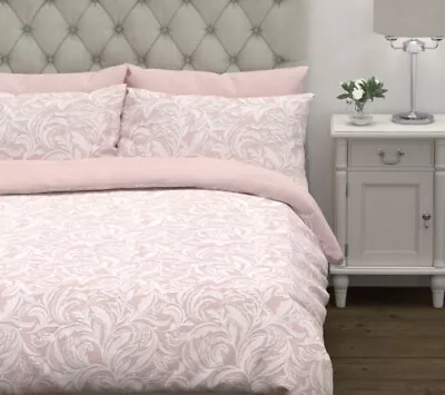 Laura Ashley Fowey Jacquard Blush Duvet Cover Single And 2 Pillowcases • £72