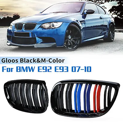 Front Kidney Grill Grille For BMW E92 E93 M3 328i 335i Coupe 07-10 Gloos M Color • $34.99