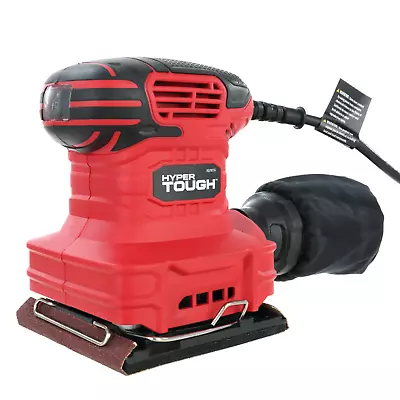$21.97 • Buy Hyper Tough 2 AMP Corded 1/4 Sheet Palm Sander With Dust Bag, Vacuum Hose Adapte