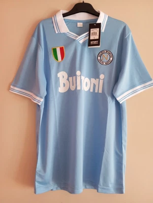 Maglietta Celebrativa Napoli Diego Maradona - Azzurra, 100% Cotone, Per Bambini E Ragazzi - Foto 11