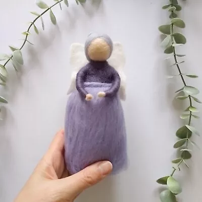 Needle Felted Fairy Godmother  Grandma Fairy Doll Nana Fairy Granny Fairy • £15