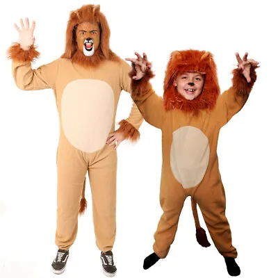 Lion Costume Adults Kids Animal School Book Day Character Cowardly Fancy Dress • £11.99