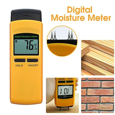 Wood Brick Screed Wallpaper Caravan Tester Digital Moisture Detector Damp Meter • £13.99