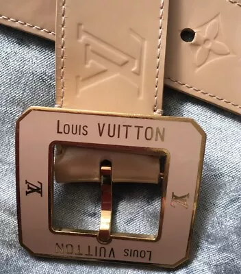 Louis Vuitton Monogram Neutral Patent Leather Belt 90cm  • £185