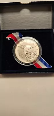 2005  Marine Corps Silver Dollar Gem Proof • $50