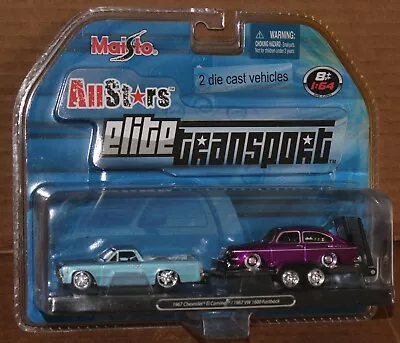 Maisto All Stars Elite Transport 1967 Elcamino / 1967 Vw 1600 Fastback • $24.95