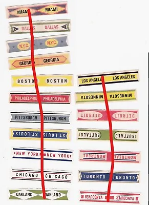 Munro Nhl Set Reproduction Set Of 18 Flag Pole Banners Vintage Table Hockey Game • $39.99