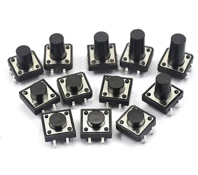 PCB Momentary Tactile Tact Push Button Switch 4 Pin DIP Micro Mini 12mm X12mm • $4.37