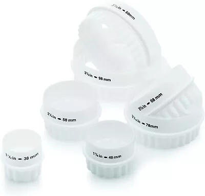 Kitchen Craft Set Of Seven Plastic Double SIded Biscuit Pastry Cutters In Box • £8.69