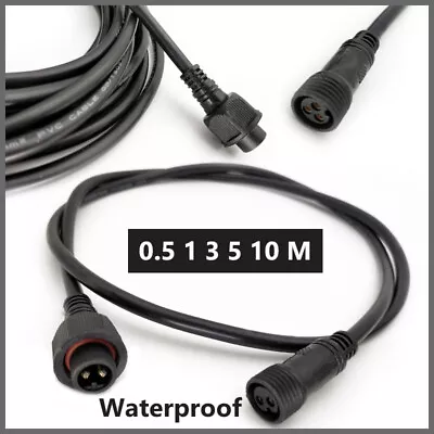 2 Pin Waterproof Extension Cable Connector Male Female Outdoor Led Light IP67  • $3.84