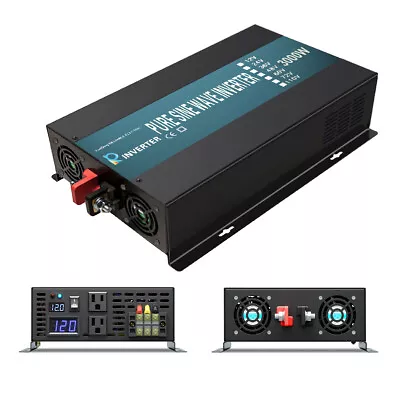 WZRELB 12V To 110 120V Pure Sine Wave Inverter 3000W Solar Power Converter DC AC • $279.78