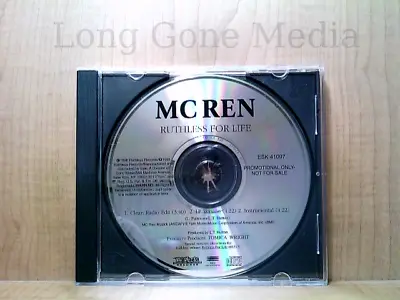 Ruthless For Life By MC Ren (CD Promo Maxi 1998 Ruthless Records) • $14.95