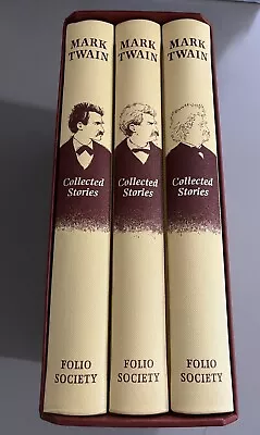 MARK TWAIN COLLECTED STORIES 3 Volume Folio Society Hardcover Boxed Set • $79.99