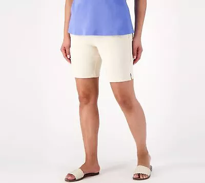 Quacker Factory Women's Panties Sz M DreamJeannes Pocket 8  Shorts Blue A600370 • $16.99