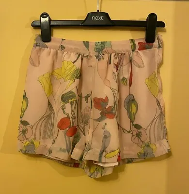 H&M Conscious* Collection Floral Pink Shorts UK Women's Size 6 / Europe 34 • £5