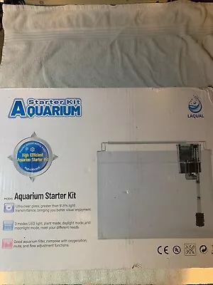 LAQUAL 3 Gallon Ultra Clear Glass Fish Tank Rimless Low Iron Aquarium For Betta • $50