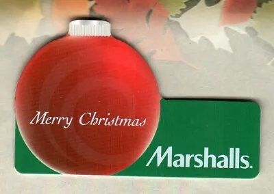 MARSHALLS Merry Christmas Ornament ( 2008 ) Die-Cut Gift Card ( $0 ) • $2.50