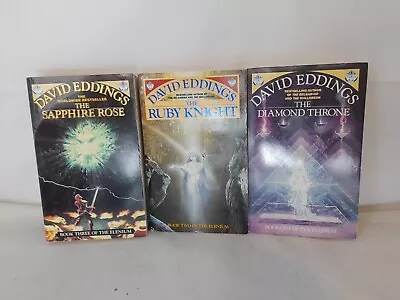 David Eddings Book Bundle Elenium Trilogy Complete Paper Back Cover Fantasy Nove • £17.99