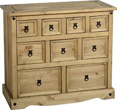 Seconique Corona Merchant Chest In Distressed Waxed Pine • £195.91