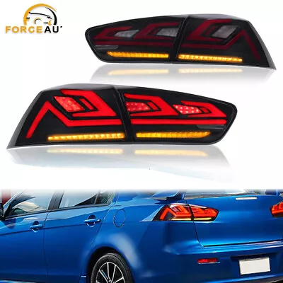 $218.99 • Buy New Smoke LED Tail Light Rear Lamp For 08-17 Mitsubishi Lancer EX EVO X Sedan