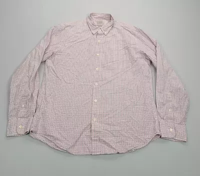 J Crew Shirt Adult Extra Large White Orange Button Up Casual Stylish Mens • $22.49