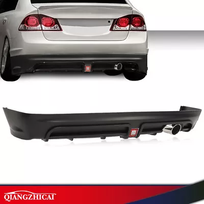 Fit For 06-11 CIVIC SEDAN Rear Bumper Spoiler+ Led 3rd Brake Light + Muffler Tip • $215.99