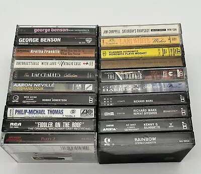 LOT OF 20 MUSIC Cassettes-George Harrison/Aretha Franklin/ Richard Marx & More! • $21