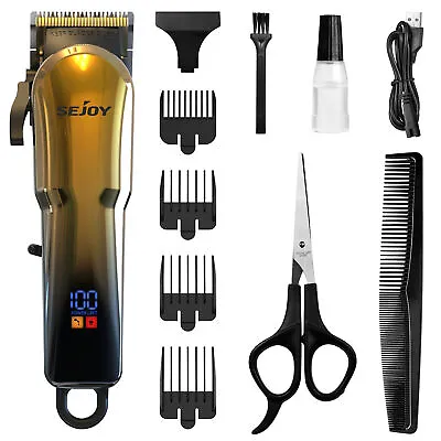 SEJOY Electric Hair Clippers Mens Rechargeable Beard Trimmer Shaver Grooming Kit • £19.99