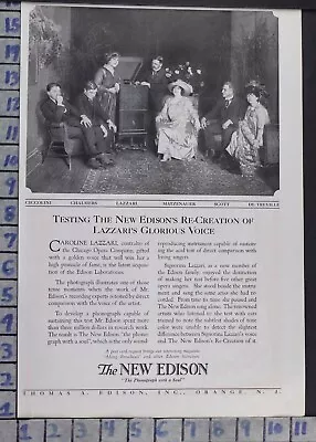 1918 Edison Caroline Lazzari Chicago Opera Music Dance Sing Vintage Ad  By53 • $24.95