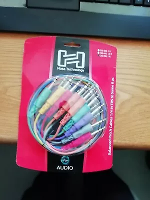 £0.99 • Buy Hosa CSS 800 - BALANCED PATCH CABLES 8PCS. 1/4  TRS JACK TO 1/4  JACK
